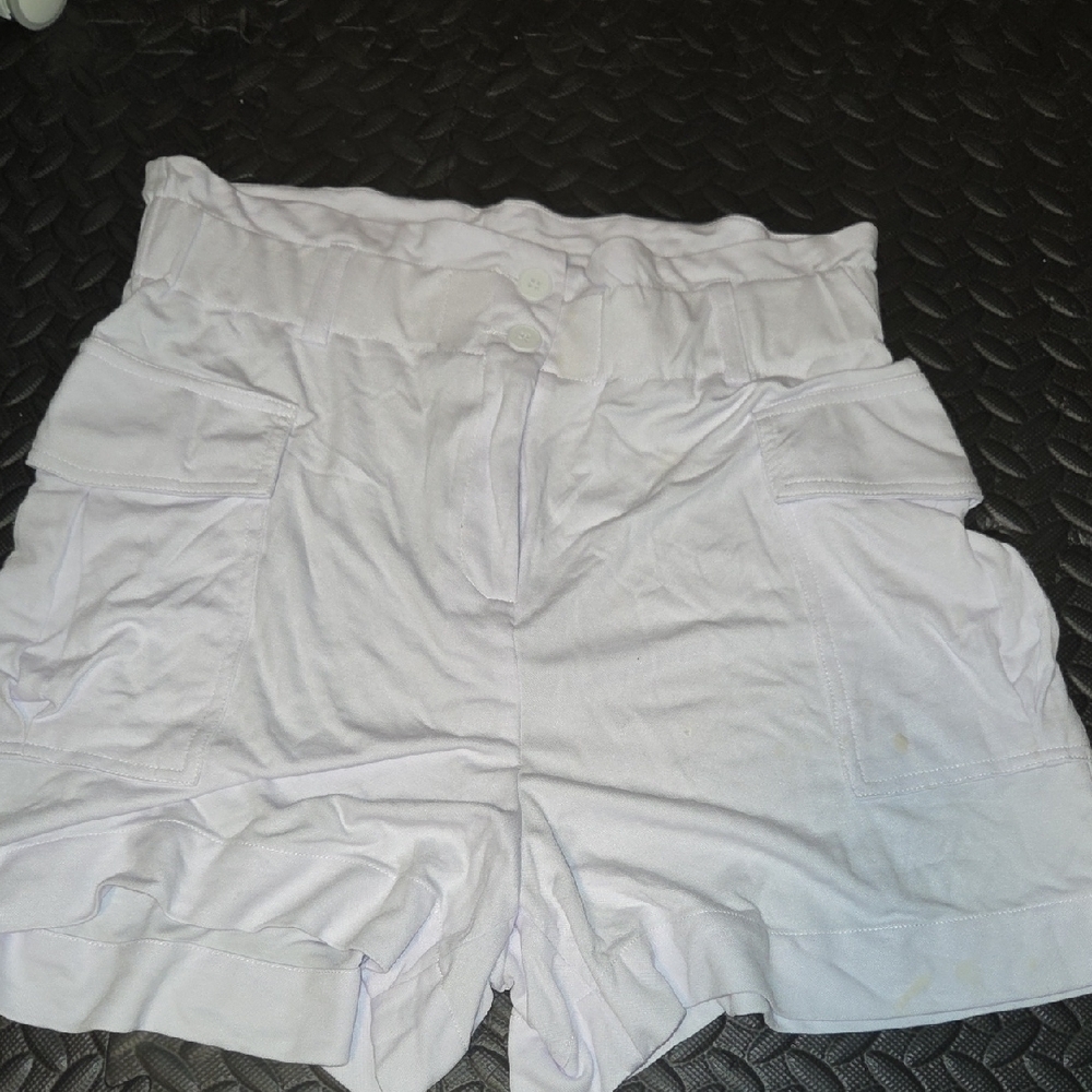 Lily Morgan Women's White Cargo Shorts Size M